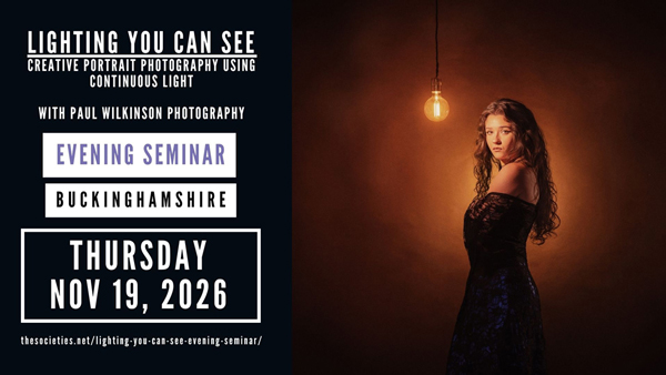 Lighting You Can See: Creative Portrait Photography Using Continuous Light (Evening Seminar) with Paul Wilkinson Photography